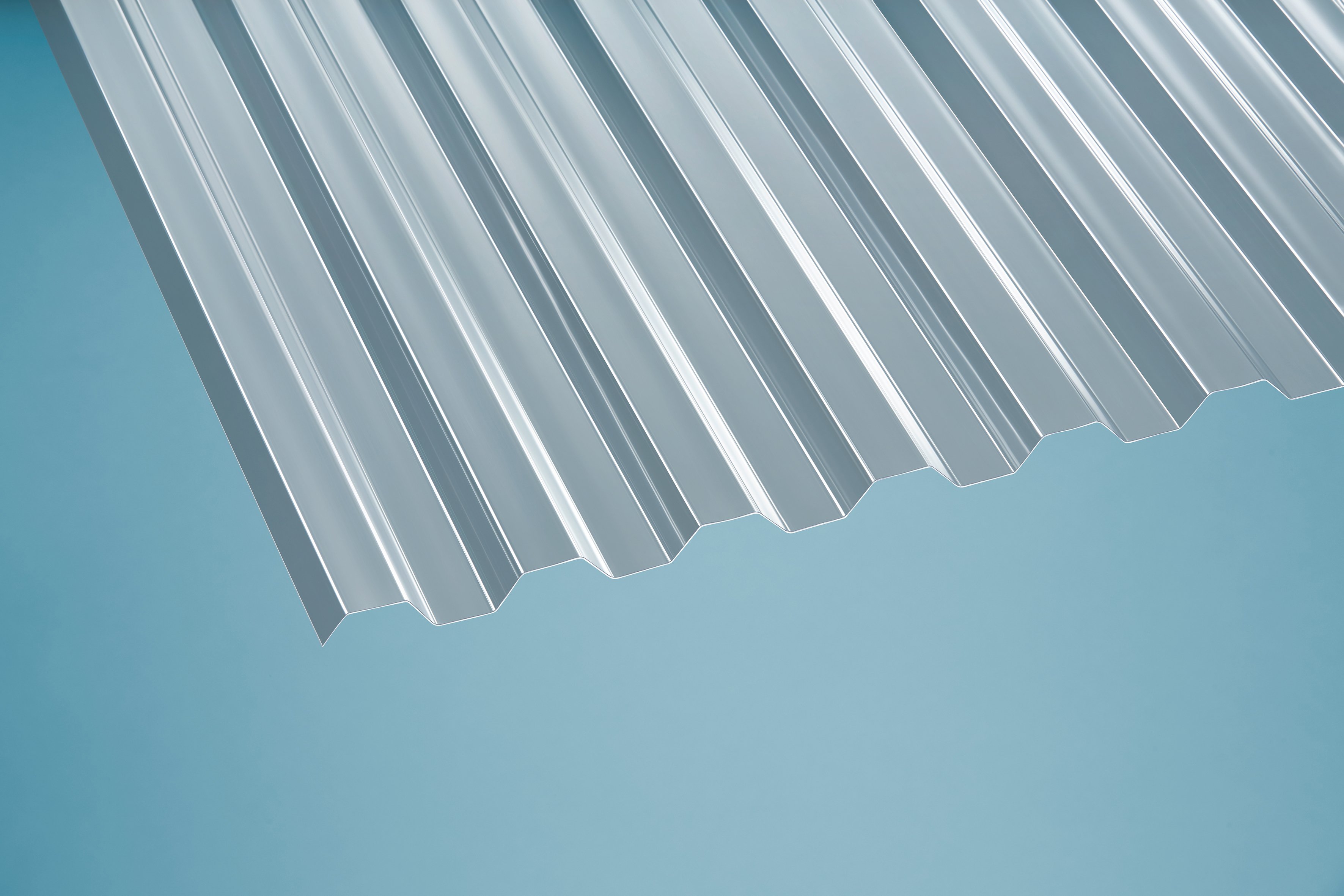 PET Wellplatten Trapez 76/18 klar - 1,1 mm