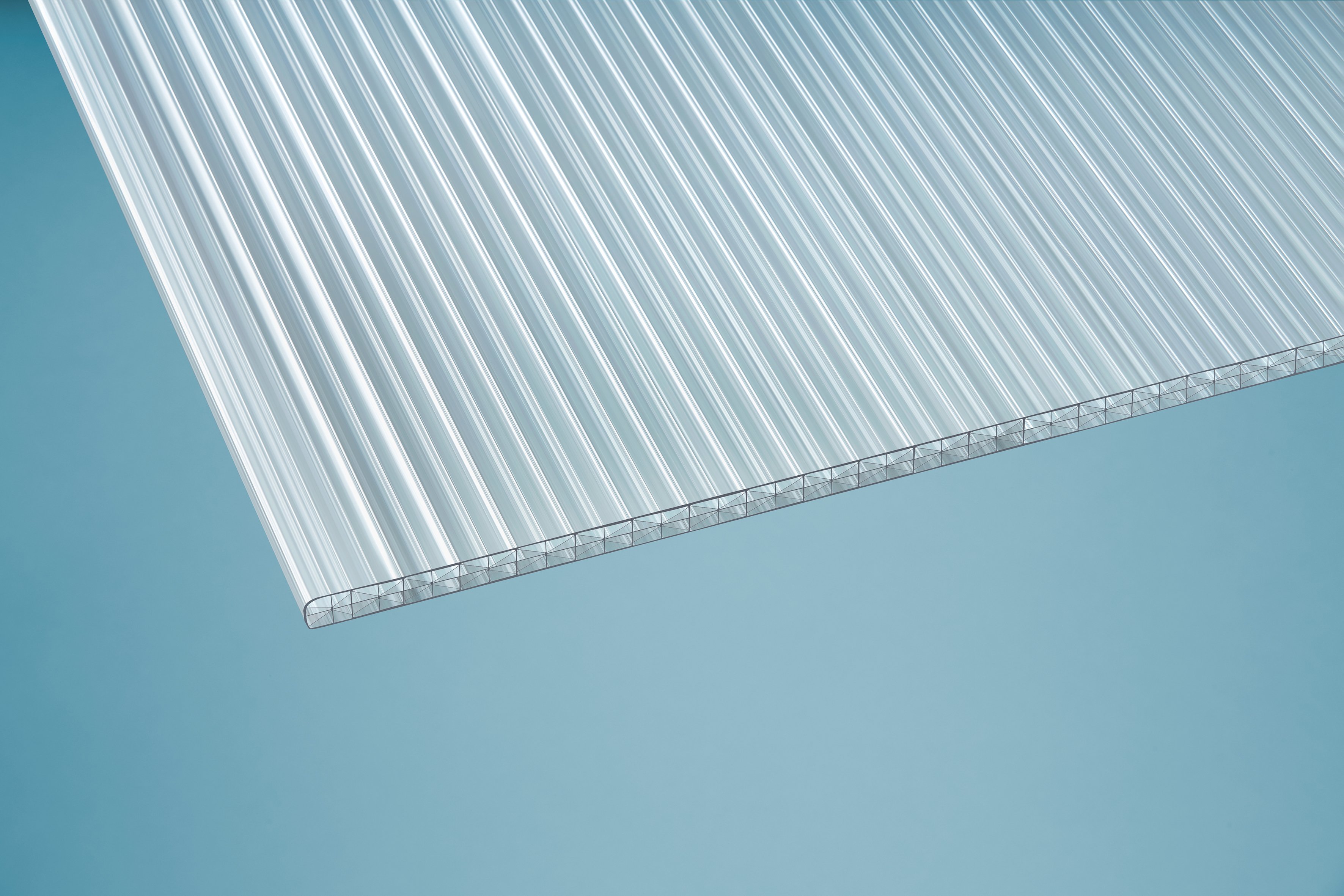 Polycarbonat Stegplatten 16 mm X-Struktur klar