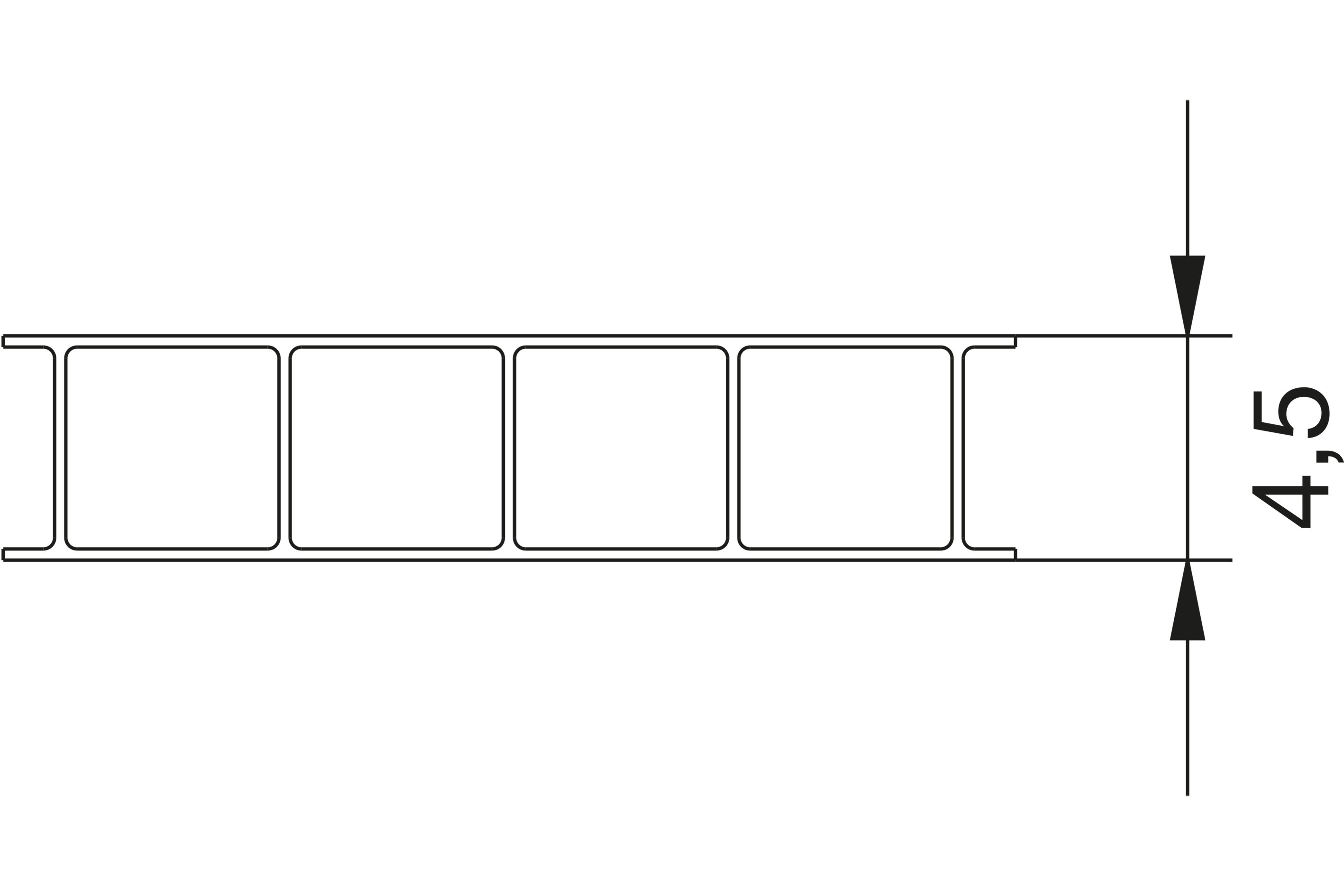 Polycarbonat Universal-Stegplatten 4,5 mm für Gewächshäuser - 120 x 80 cm