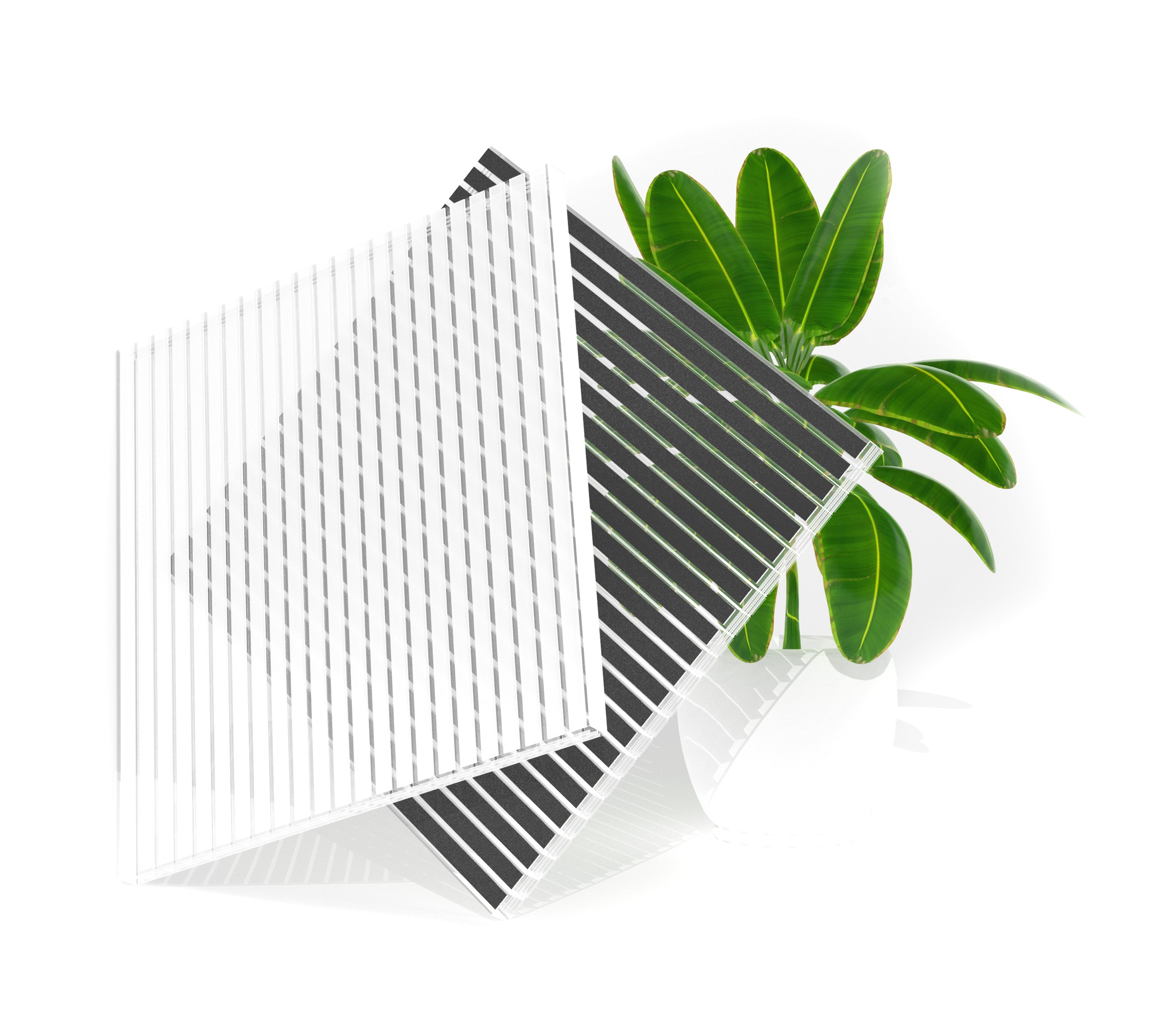 Gutta Hohlkammerplatten Bedachung Erweiterung "Zebraplatte" inkl. Befestigungsmaterial